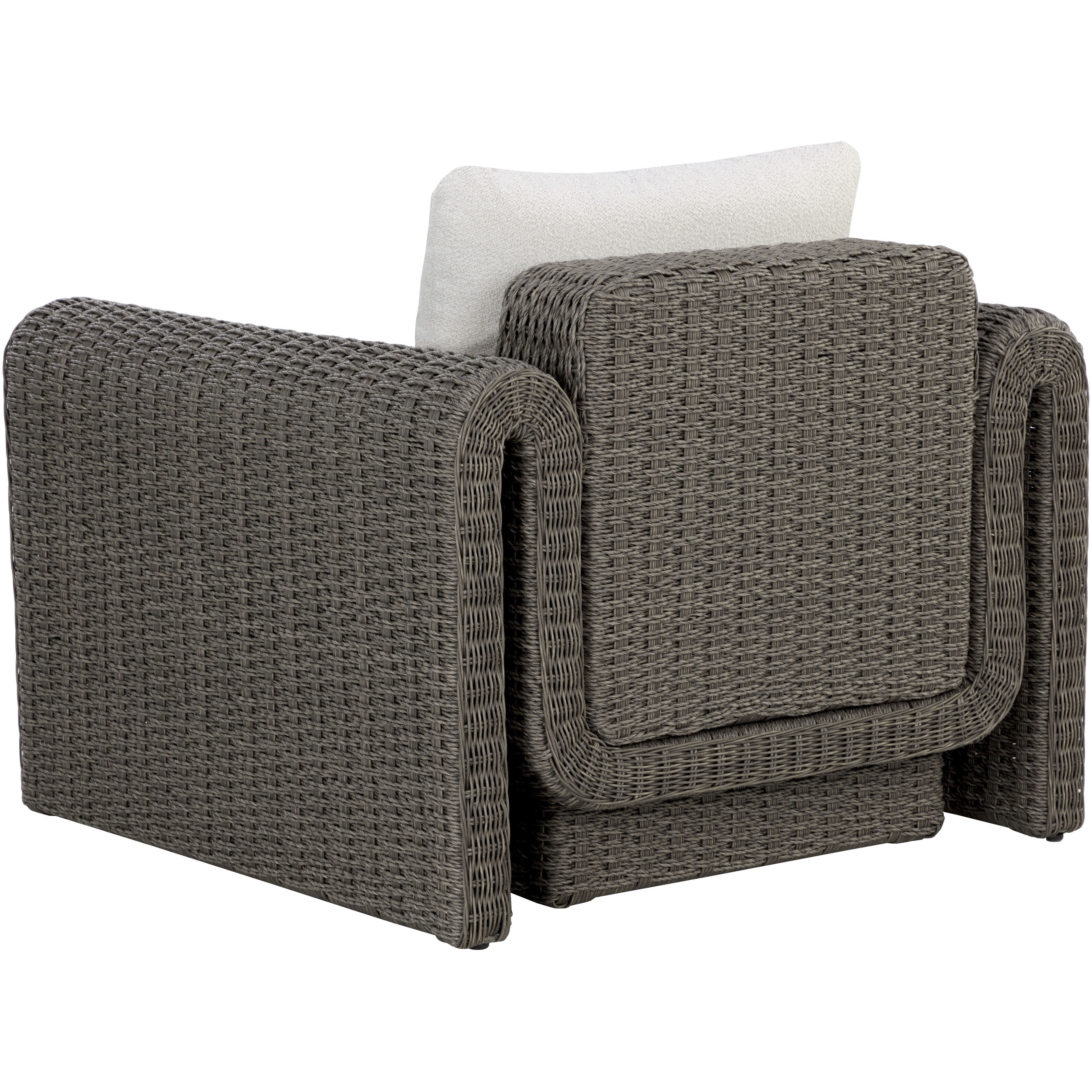 Tibi Grey / Louis Cream Outdoor Lounge Chair